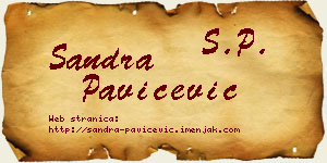 Sandra Pavičević vizit kartica